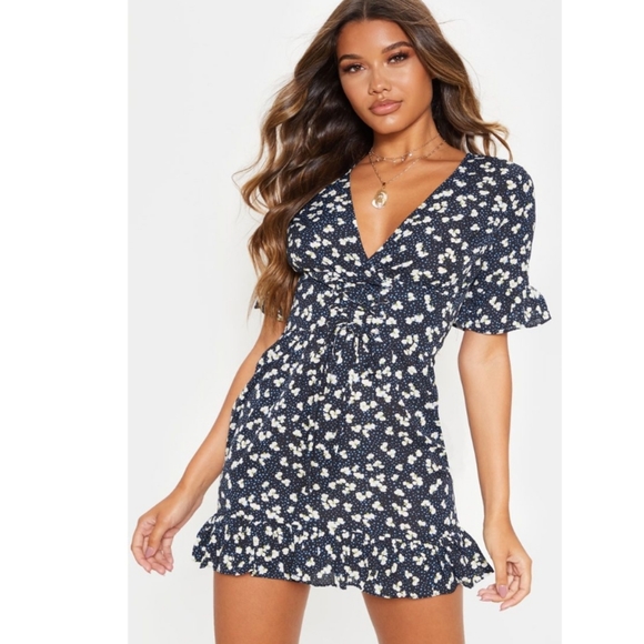 PLT Navy Floral Dress - Picture 1 of 5